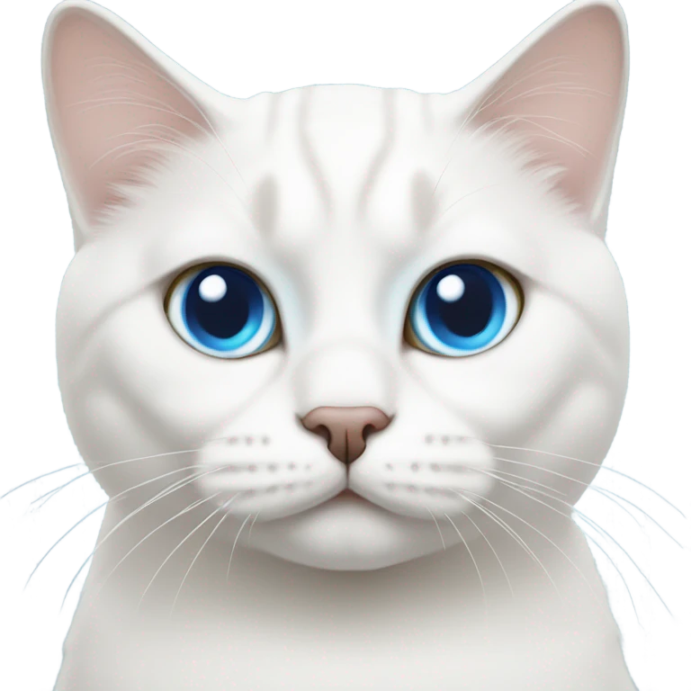 White british cat with blue eyes  emoji