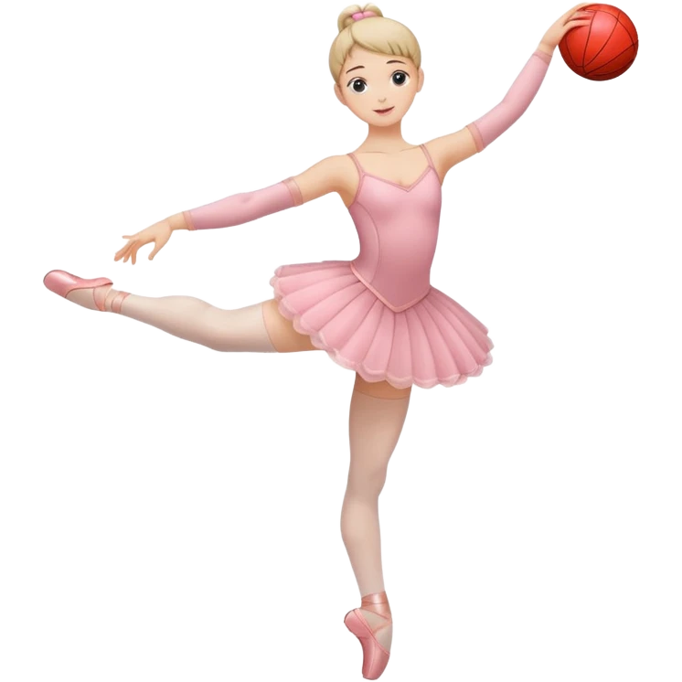 full body balet holding ball emoji
