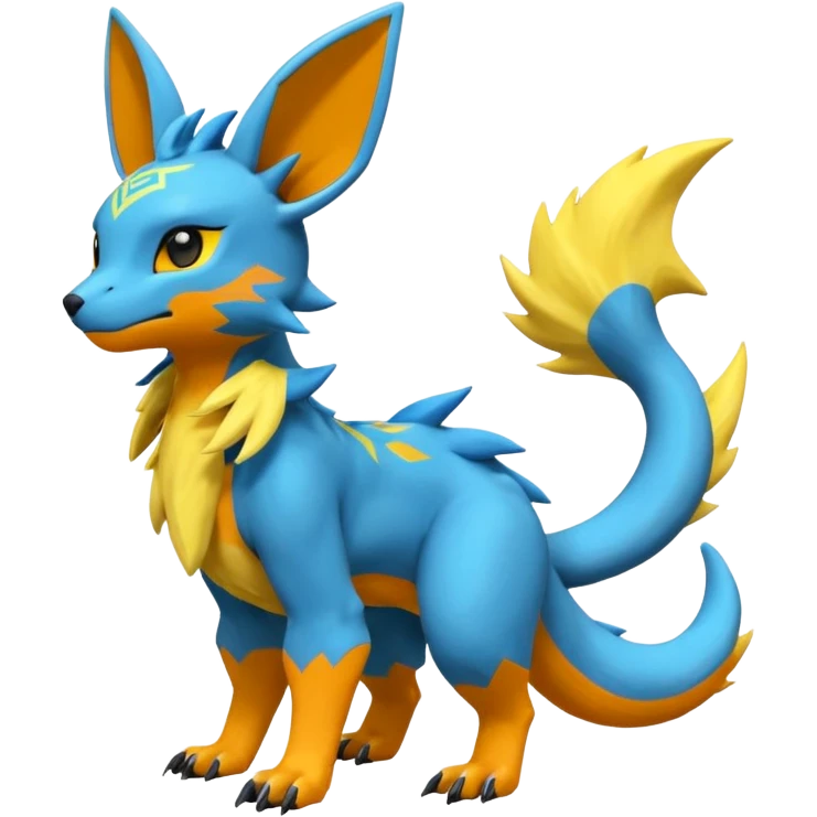 Eevee-Salandit-Electrike-Zeraora-Fakémon-hybrid-creature (full body)  emoji