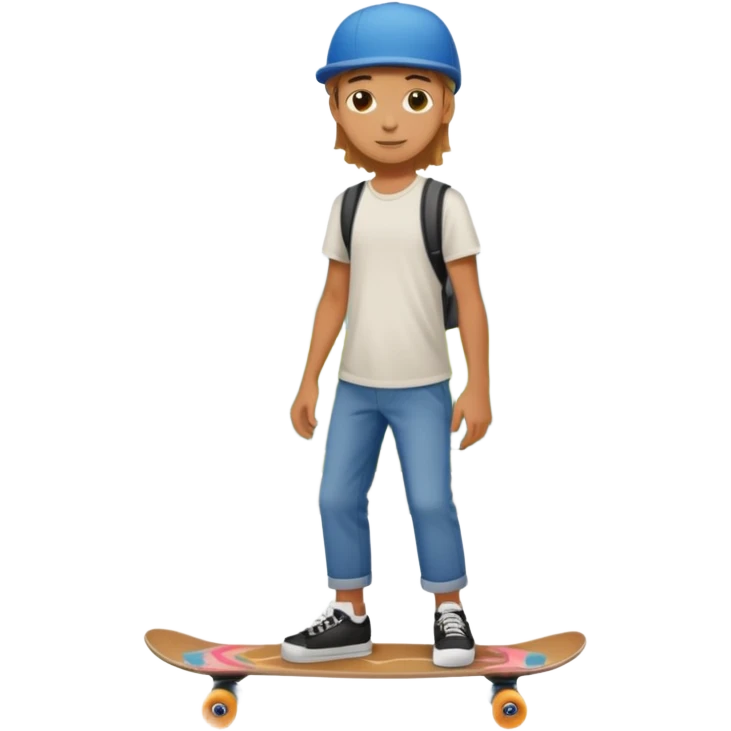 Skater + board, Park Visitors. emoji