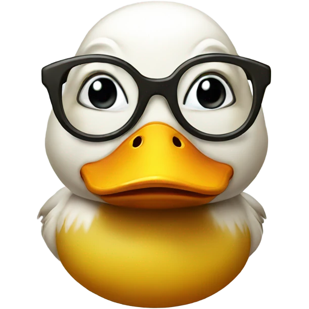 Duck with glasses emoji