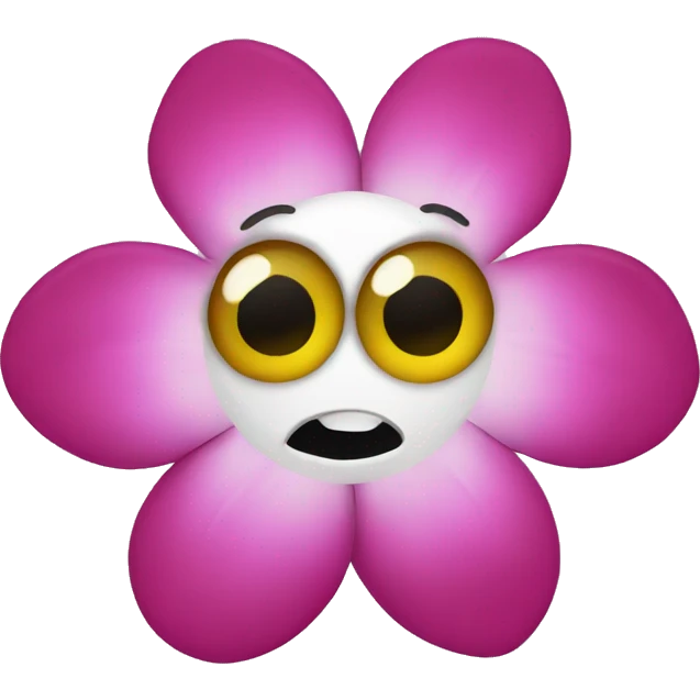 Flower with eyes emoji