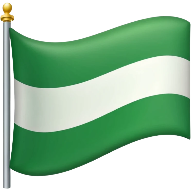 Bandera verde con blanco y verde que diga AGC emoji