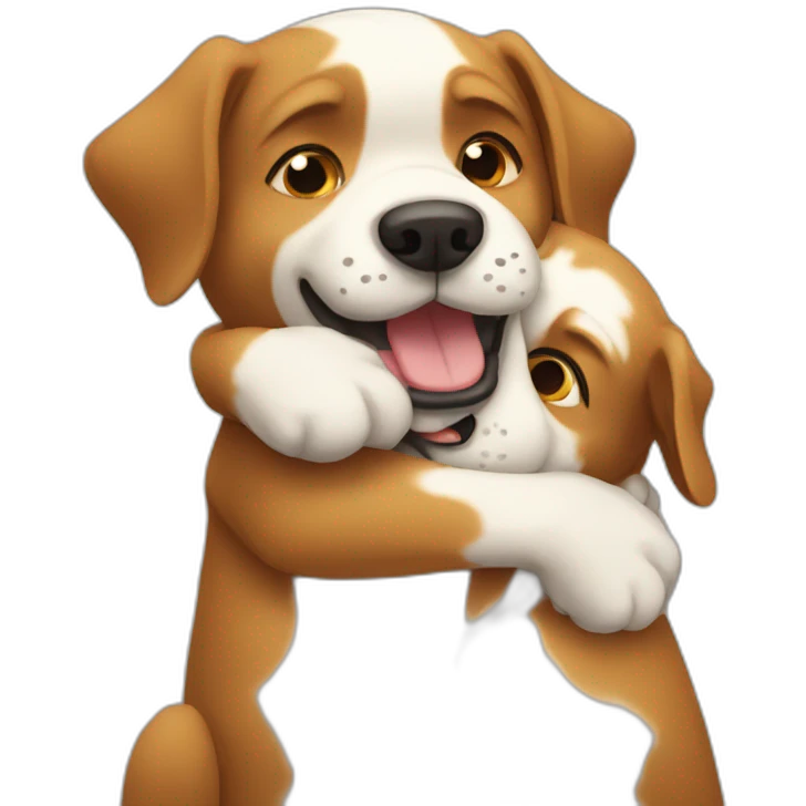 DOG HUG emoji