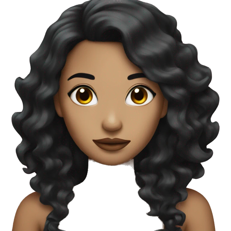 siren with black wavy hair emoji