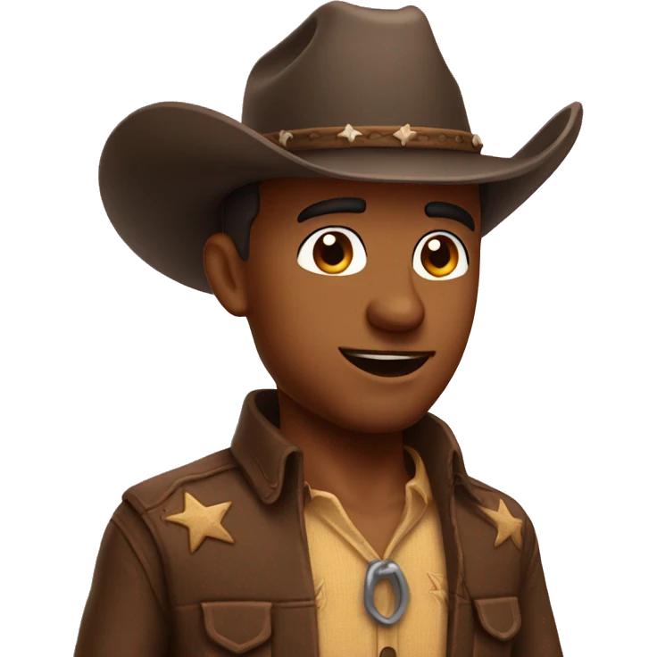 blushing cowboy emoji