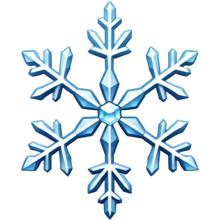 Snowflakes in winter morning emoji