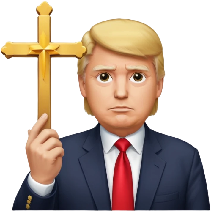 donald trump doesn't agree. and he shows cross with hand emoji