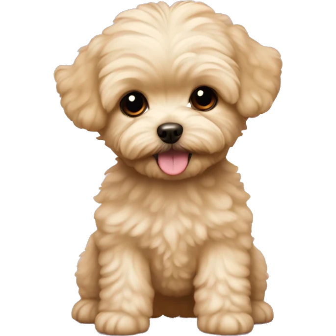 Blonde adorable toy teacup maltipoo  emoji