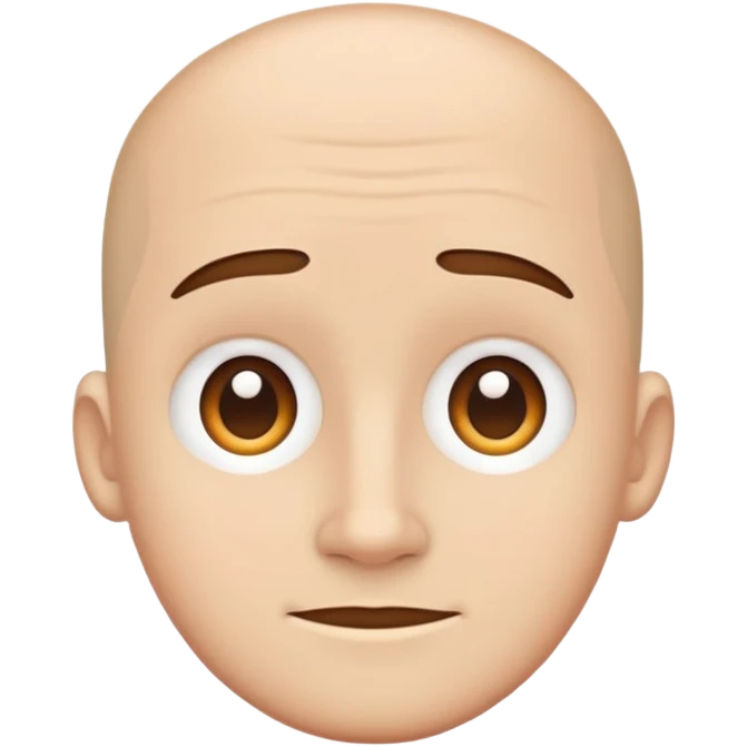 character with oval-shaped head with flat top emoji