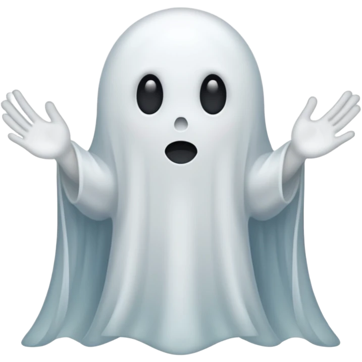 A ghost saying 67 emoji
