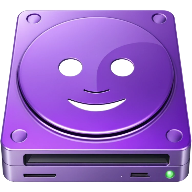 purple dvd drive emoji