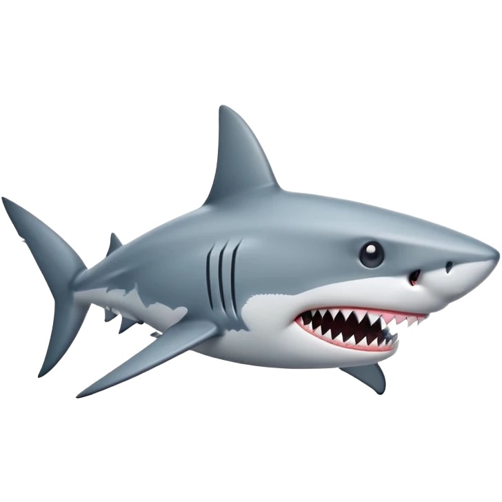 Shark with gray body and sharp teeth emoji