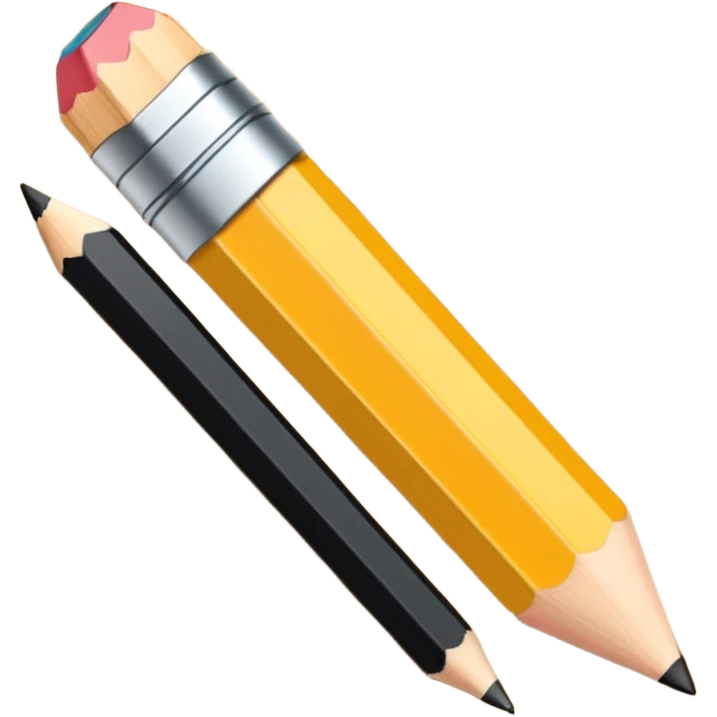 Pencil icon in chibi style emoji