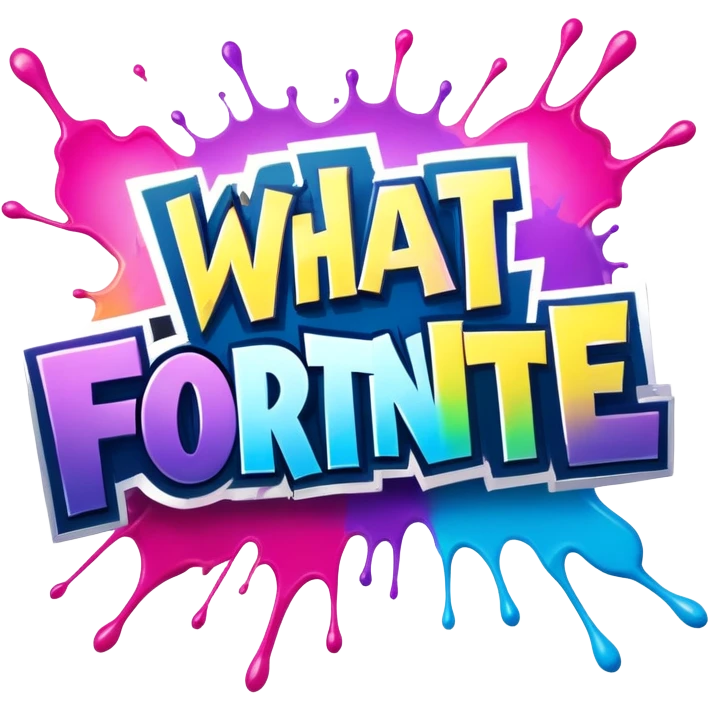 graffiti of the words what the fortnite  emoji
