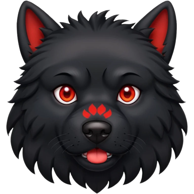 red eyed black dog  emoji