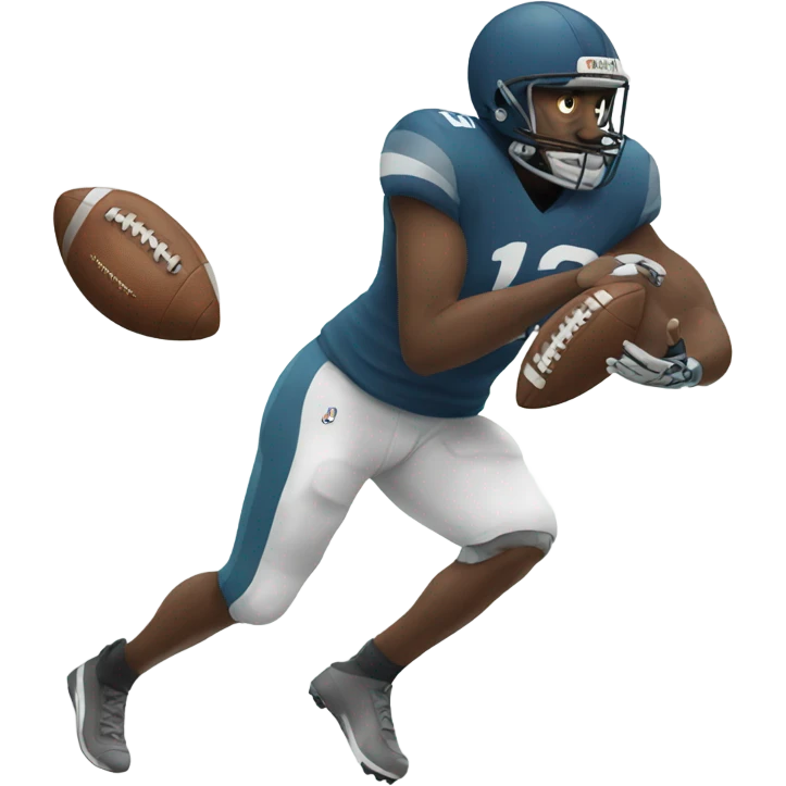 Man catching a football emoji