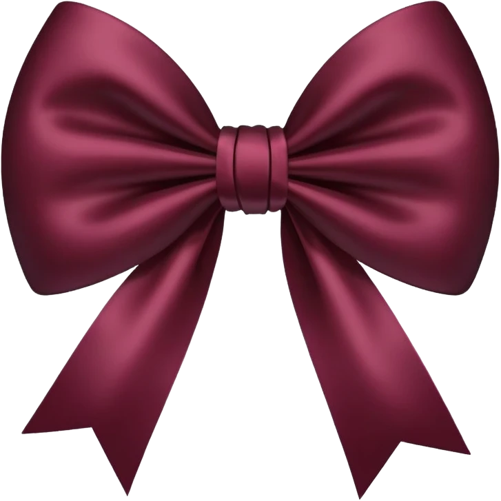 black heart with burgundy bow emoji