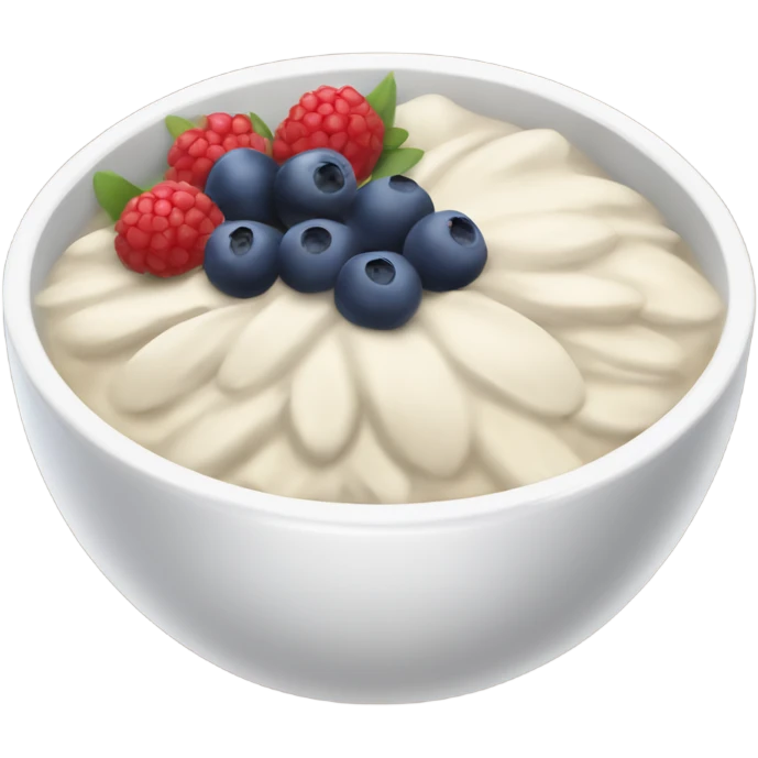 White acai bowl with berries  emoji