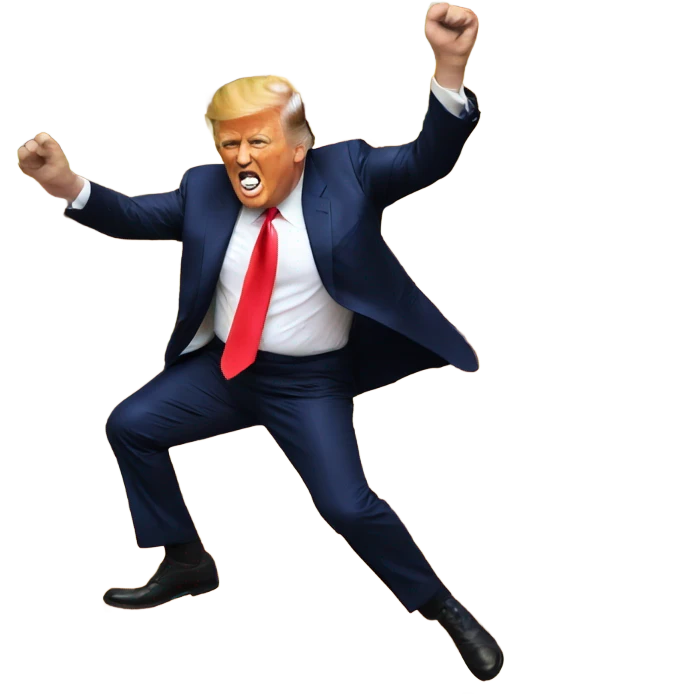 trump dancing on a burger  emoji