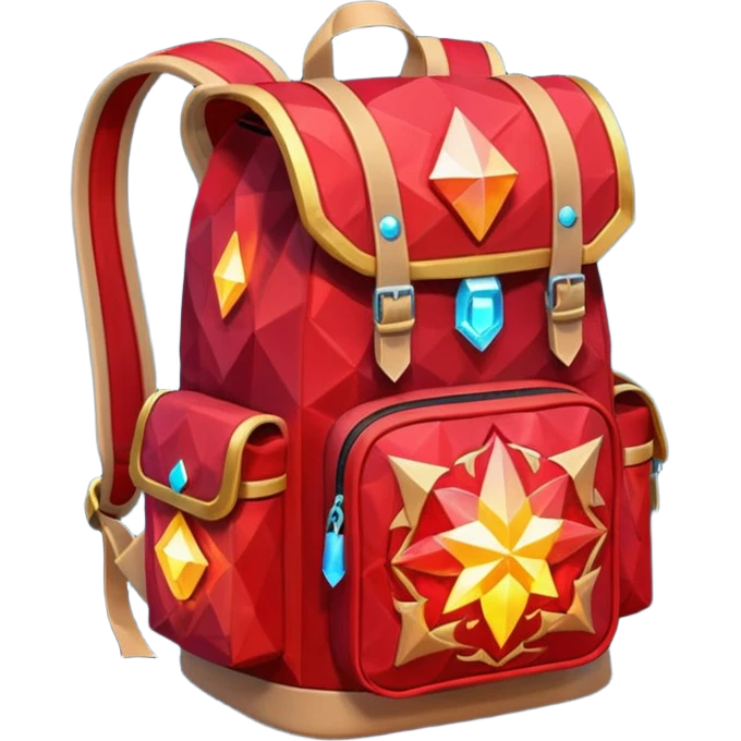 fantasy red magic backpack emoji low poly

































 emoji