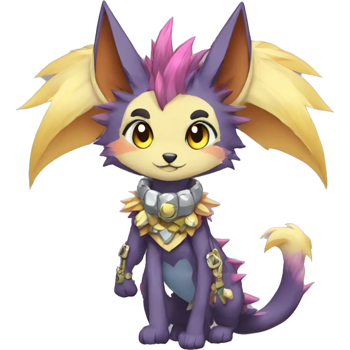 Anthro Sona Fakemon with a spiked collar Full Body emoji