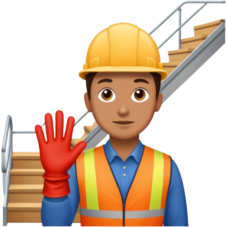 Stair Spotter + gloves, negative character emoji