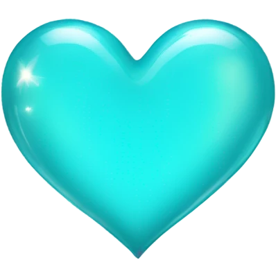 Shiny Aqua heart emoji