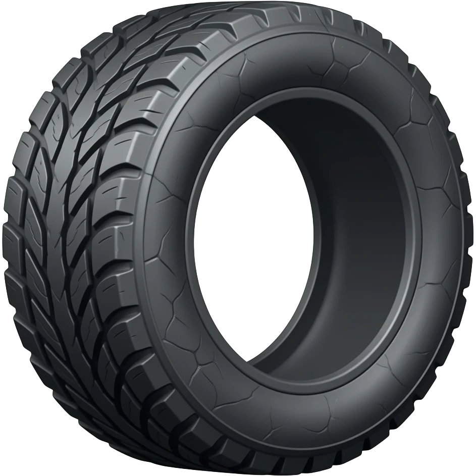 worn down looking tyre emoji