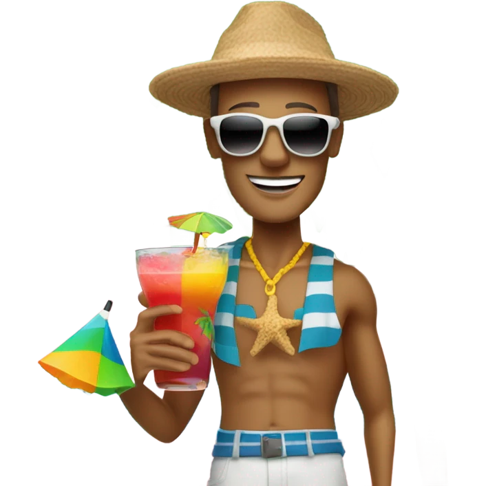 Cruise with drink emoji
