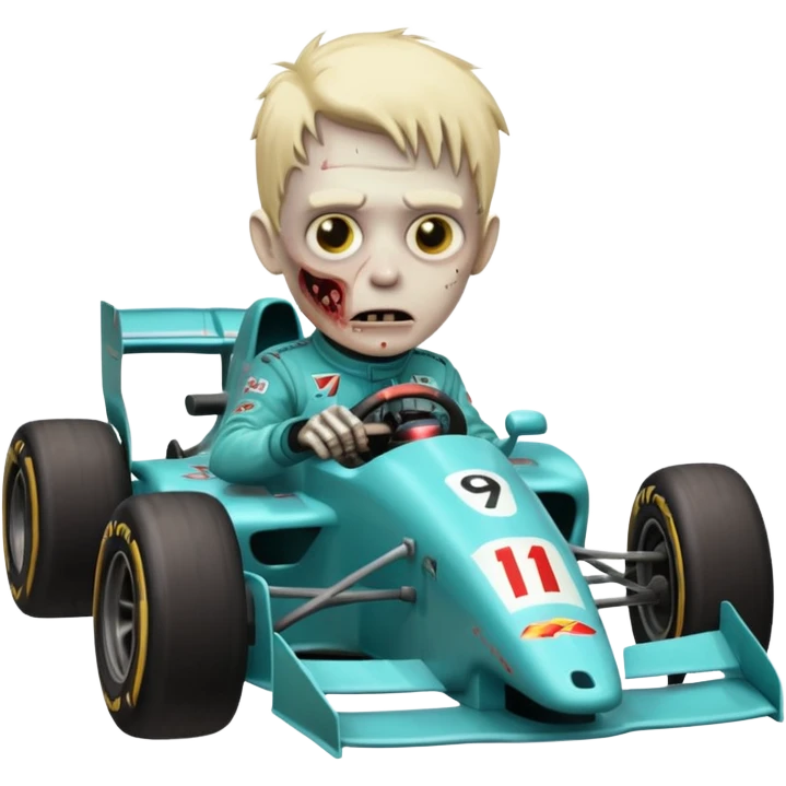 zombie formula 1 racer emoji