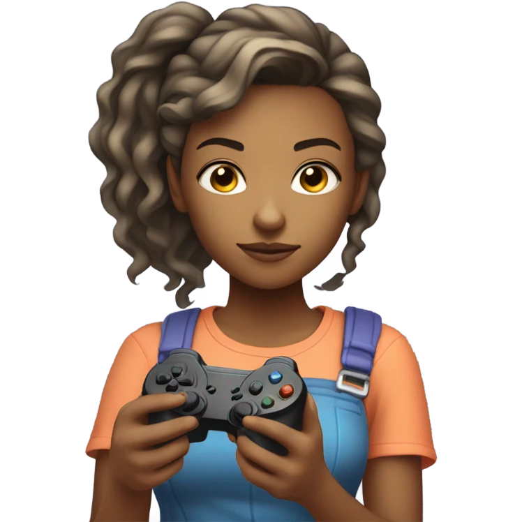 White girl gamer girl emoji