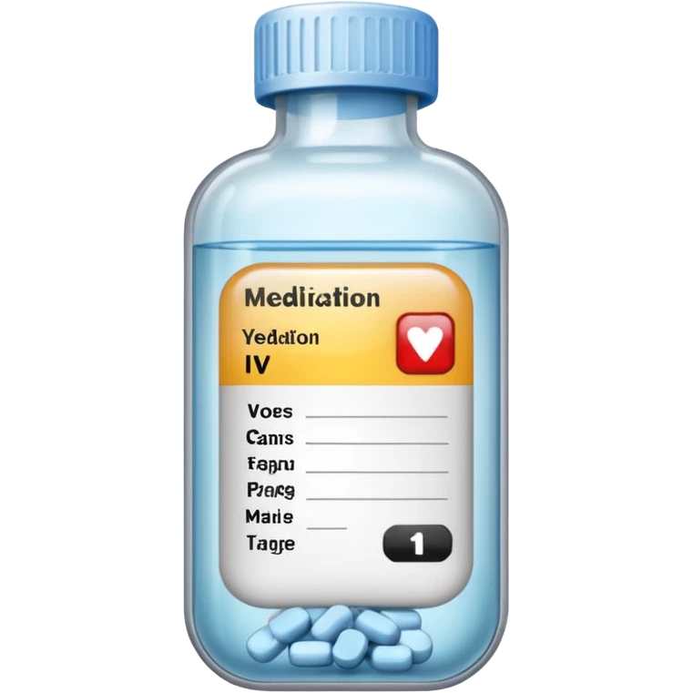 Medication iv label emoji