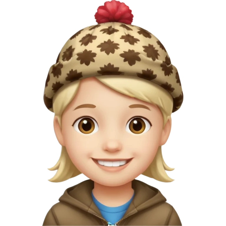 print hat with kid emoji