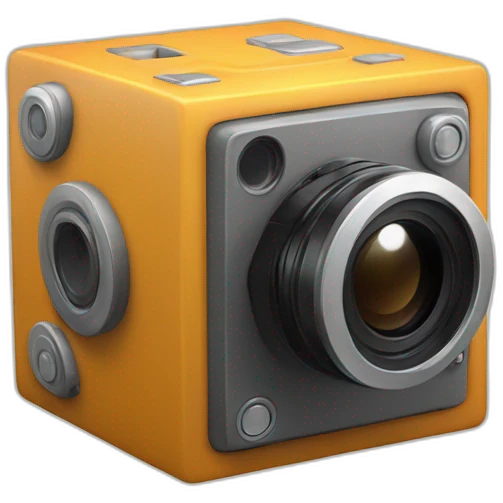 camera dans un cube emoji