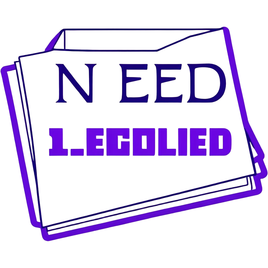 Purple Text saying "NEED" emoji
