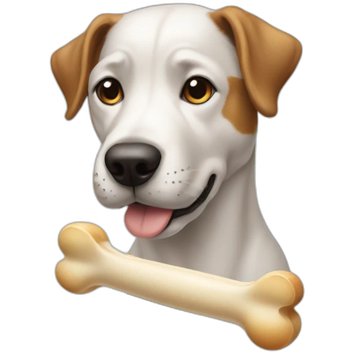 dog thinking about the bone emoji