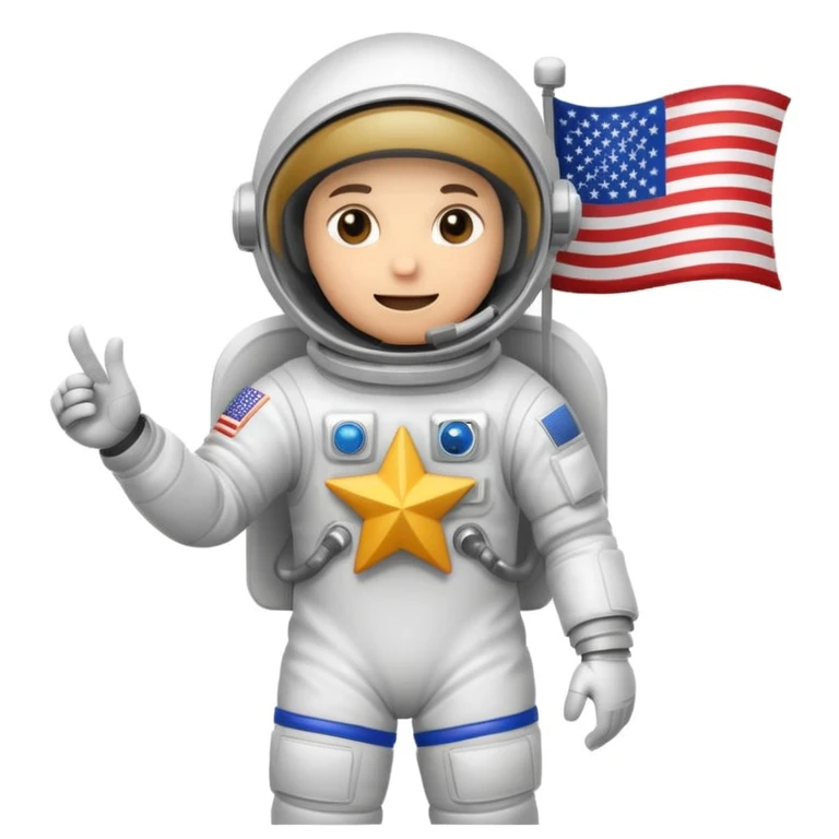 astronaut us flag emoji