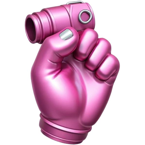 Pink fist grenade emoji