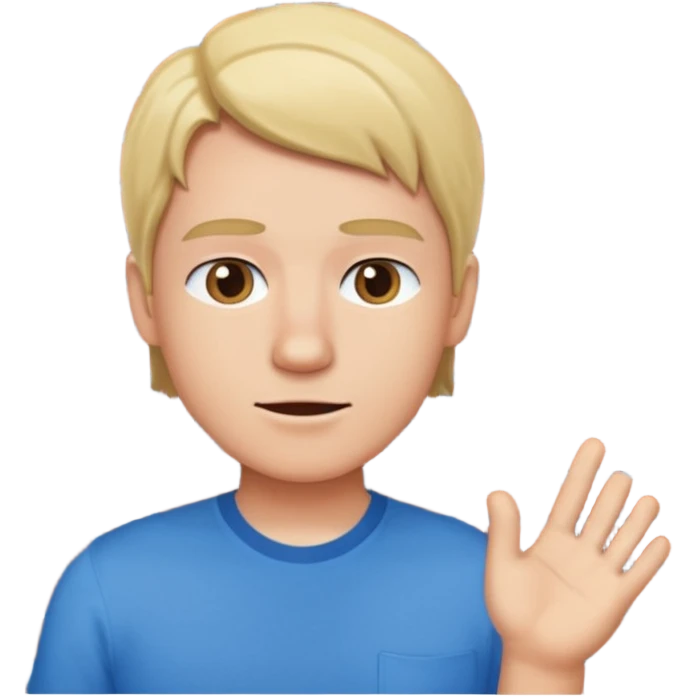 Someone talking to a brick wall emoji