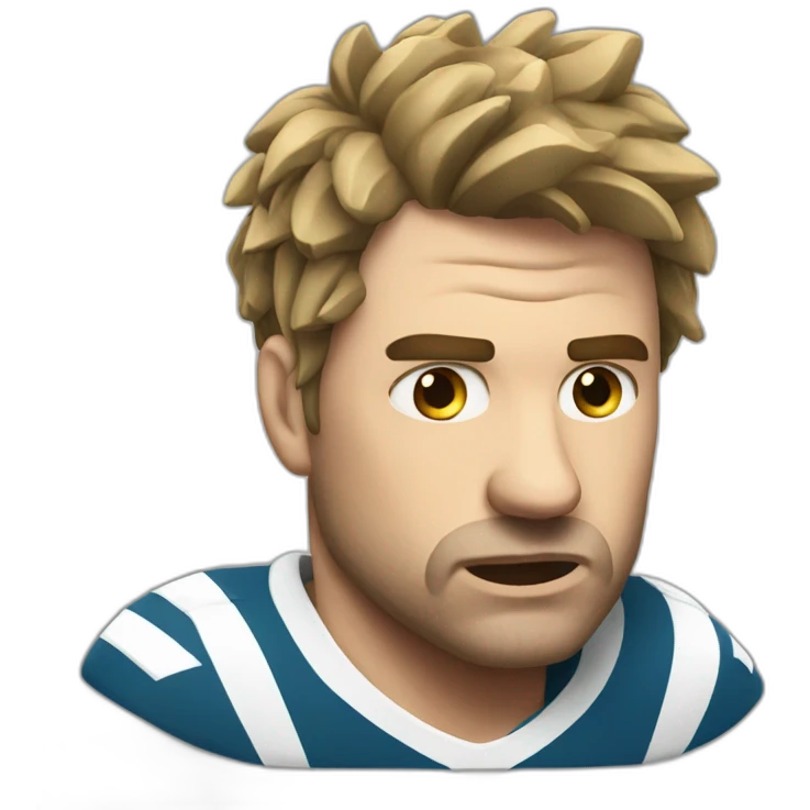 Hungover rugby player emoji