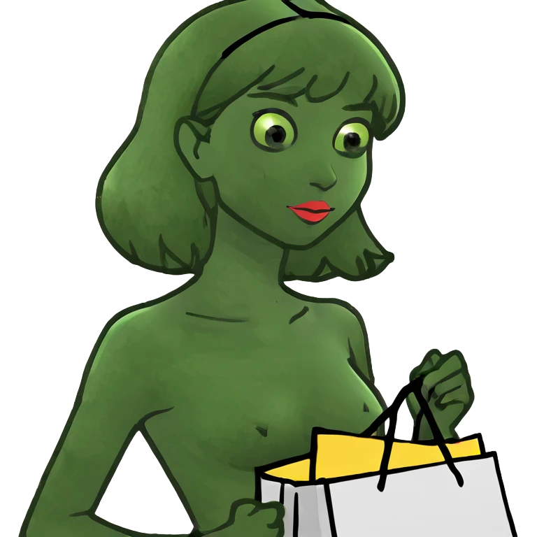 black girl going shopping emoji