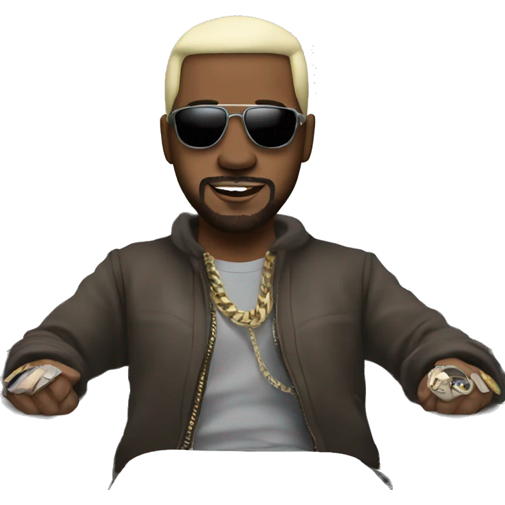 Kany west on a jet emoji