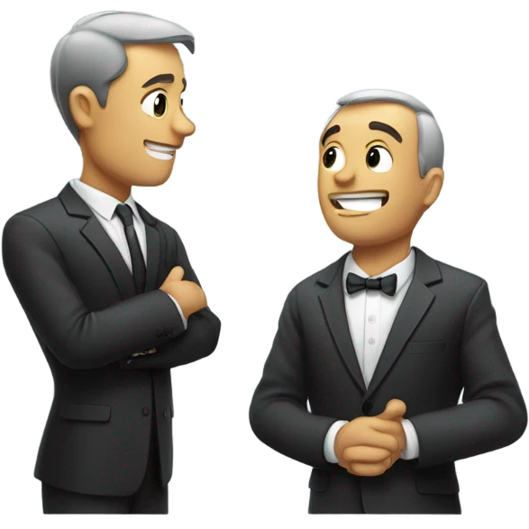 two businessmen talking emoji