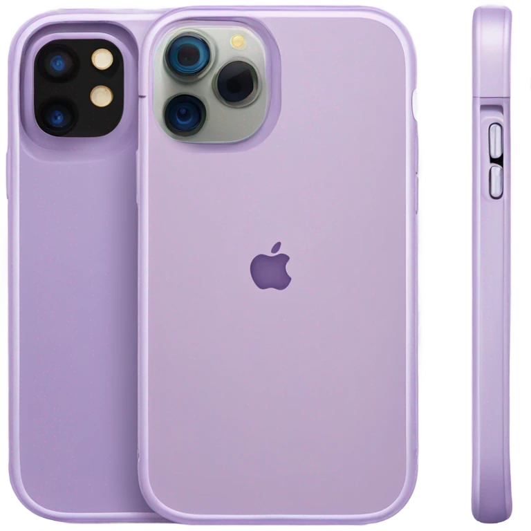 iPhone 14 pro in lilac case emoji