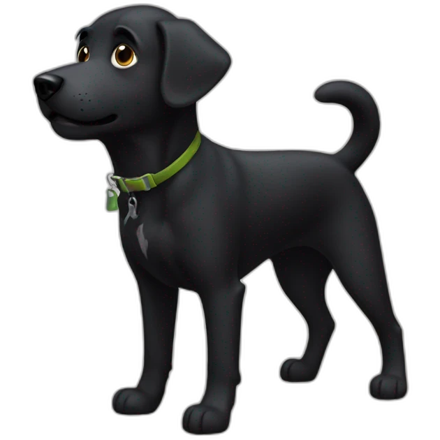 adventure black dog emoji