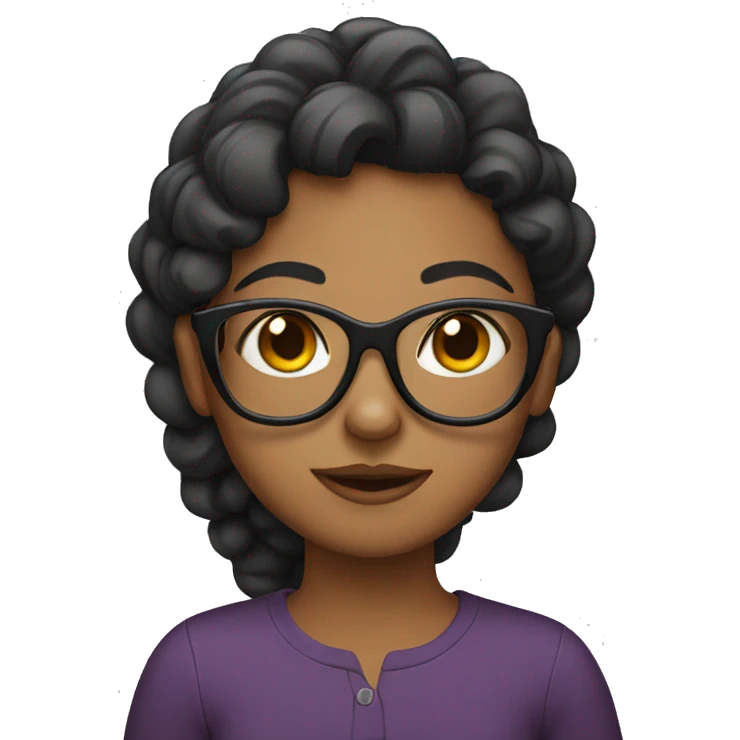 Girl with glasses emoji