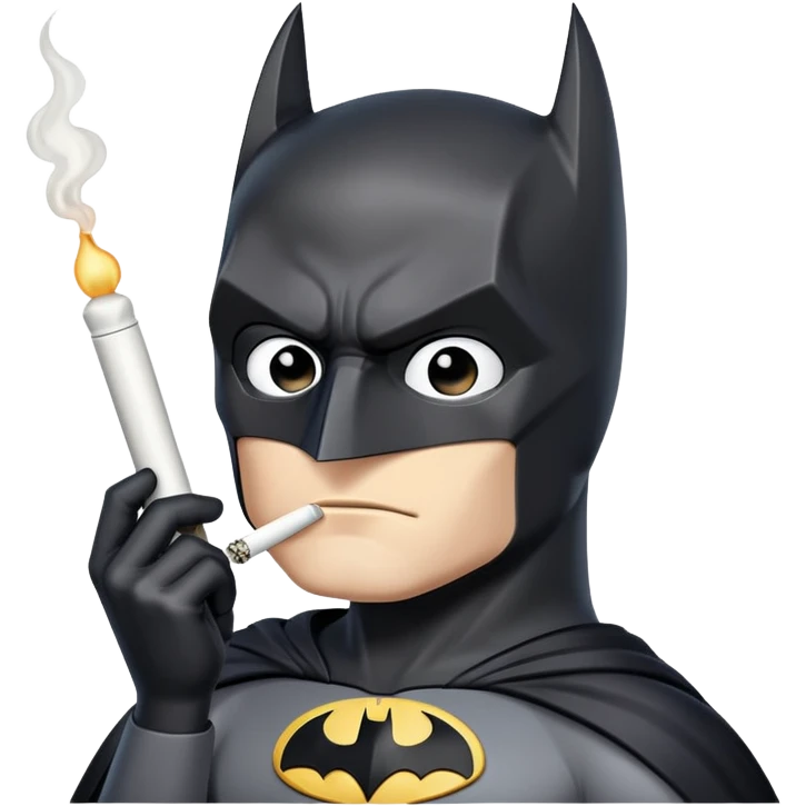 Batman smoking weed emoji
