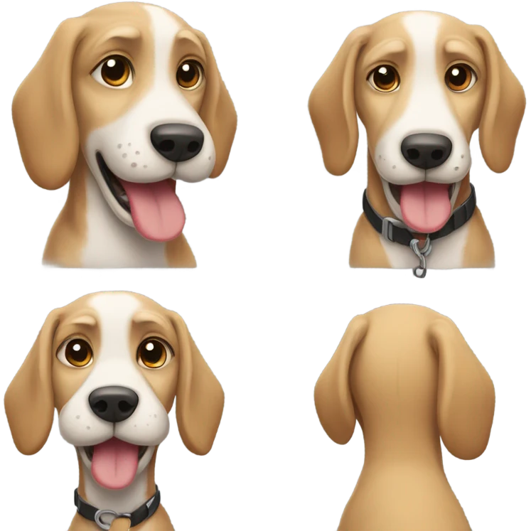 Dog with a nametag Dilan  emoji