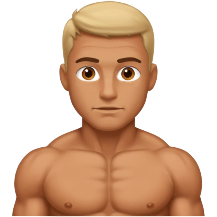 Man naked with penis emoji